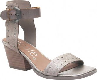 Nicole Womens Amabel Heeled Sandal In Grey Pewter
