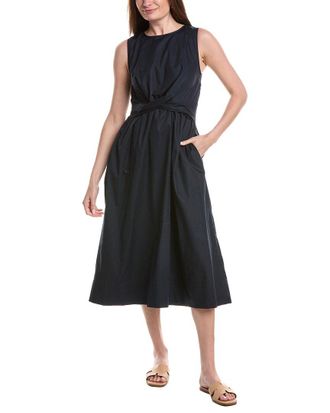 Ellen Tracy Twisted Poplin Dress
