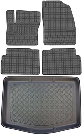 OEM Juego De Alfombrillas De Goma Para Coche Y Alfombrilla Para Maletero Para Ford C-max Ii Van (11/2010-06/2019)