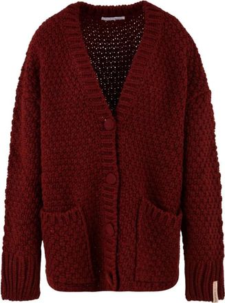 Mar De Margaritas Rode Cardigan Cardigan - Dames - Vesten - Rood - S - Truien & Vesten