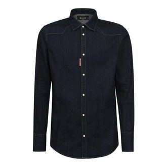 Dsquared2 Veelzijdig Denim Overhemd - Heren - Spijkeroverhemden - Blauw - S - Denim - Overhemden