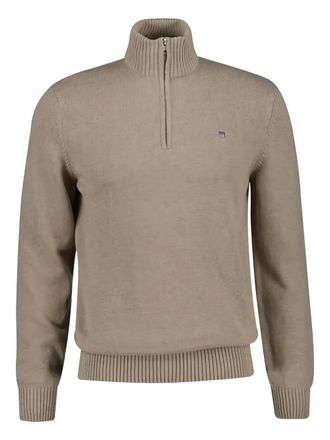 GANT Maglione con mezza zip - Toni neutri