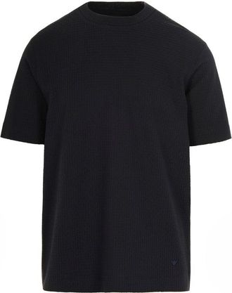 Emporio Armani Navy Blue Cotton T-Shirt