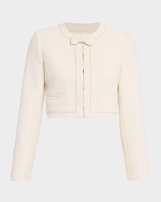 LoveShackFancy Ralphette Cropped Tweed Jacket