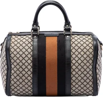 Gucci Pre-owned Gucci Medium Diamante Canvas Web Joy Boston Bag Ladies WOXTV44WVA1FMGQY