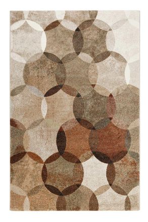 Esprit Alfombra tejida con dise&ntilde;o circular marr&oacute;n vintage 200x133