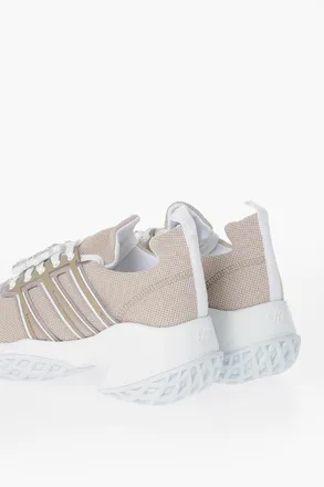 Roger Vivier Low-Top Fabric Sneakers With Rhinestone Details Roger Vivier