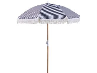 Beliani Sombrilla de jard&iacute;n 150 cm negro blanco