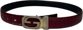 Gucci Pre-owned Vintage Riem - Dames - Vintage Accessoires - Rood - ONE Size - Leer - Vintage