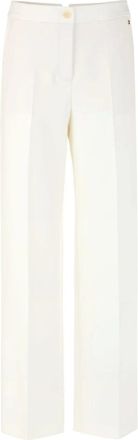Marc Cain Dames, Broeken, Wit, Maat: 2XL Leer