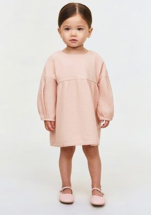 H&M Cotton Muslin Dress in Peach Pink at Nordstrom, Size Newborn