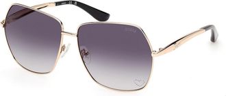 Guess GU00309 32B Womens Sunglasses Gold Size 60