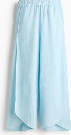 H&M Weite Hose mit Wickeldetail - Turquoise
