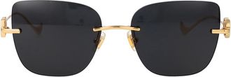 Valentino Garavani Sunglasses, female, Yellow, Size: 54 MM V Logo Sunglasses