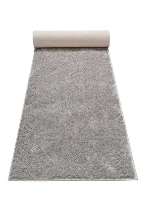 Esprit Alfombra de pelo largo gris claro suave 80x300