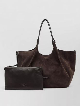Gianni Chiarini dua suede finish tote bag dual handles