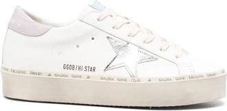 Golden Goose Roze Hi Star Leren Sneakers - Dames - Sneakers - Roze - 38 EU - Leer - Schoenen