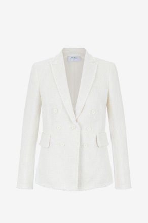 Akris Zweireihiger Blazer aus Tweed und Denim