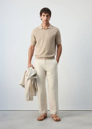 Mango Polo 100% cotone maglia beige - Uomo - XXL - MANGO MAN