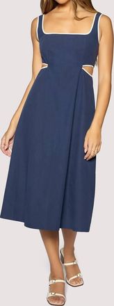 Lost + Wander Coastal Riviera Midi Dress In Navy
