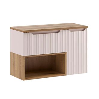 Petits Meubles Mueble bajo cashmere y madera 90cm paneles laminados cachemira