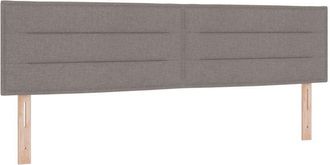 vidaXL Headboard Height Adjustable with Headboard Taupe 180 cm Fabric vidaXL