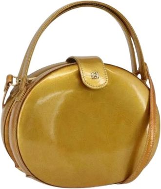 Loewe Pre-owned Handbags, female, Yellow, Size: ONE SIZE Pre-owned Leather Handbag