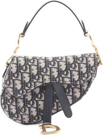 Dior Pre-owned Dior Mini Oblique Canvas Saddle Bag Ladies HQFPCJJ66T8106CT