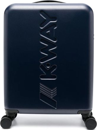 K-Way Valigia con logo goffrato - Blu