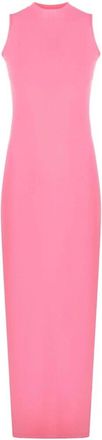 Sportmax Roze Halternek Cut-Out Lange Jurk - Dames - Maxi kleedjes - Roze - M - Kleedjes