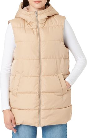 Vila Womens Vitate S/L Puffer Vest-Noos, Sesame, XS/S