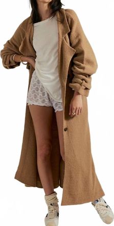 Free People Trespass Trench Sweater In Beige
