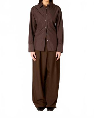 Nia Serrano Long Sleeves Shirt In Brown