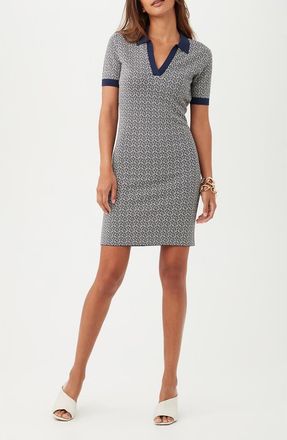 Trina Turk Chula Vista Short Sleeve Sweater Dress in Indigo/Whitewash at Nordstrom Rack, Size Xx-Large
