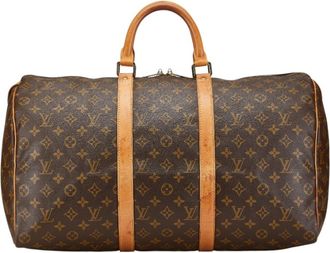 Louis Vuitton Brown Pvc Leather Boston Bag (Pre-Owned)