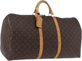 Louis Vuitton Pre-owned Weekend Bags, female, Brown, Size: ONE SIZE Pre-owned Canvas Weekend Bag