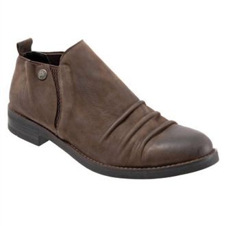 Bueno Womens Pina Ruched Toe Shoes In Brown Eagle Nubuck