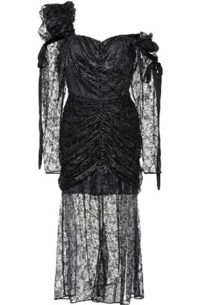 Magda Butrym Haman One-shoulder Ruched Lace Midi Dress Size XS