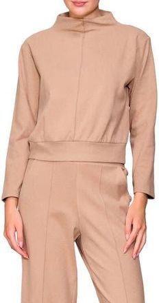 Melloday Funnel Neck Pullover in Mocha at Nordstrom Rack, Size X-Small