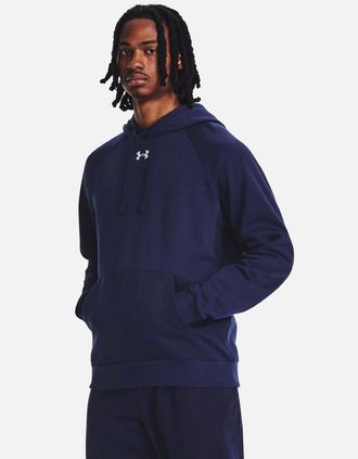 Under Armour Unisex Adult Rival Fleece Hoodie - Navy - Size: 18/20/44