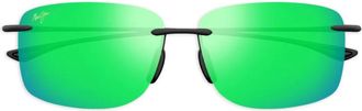 Maui Jim Occhiali da sole squadrati Hema con montatura a giorno - Nero