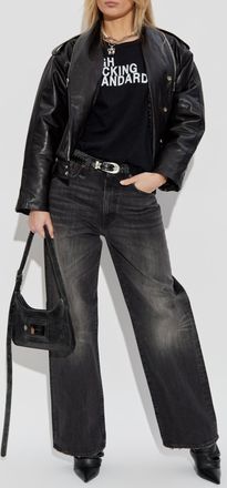 R13 Leather Jacket, Womens, Black