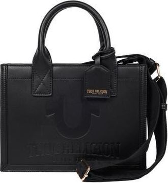 True Religion Modern Debossed Logo Tote in Black at Nordstrom Rack