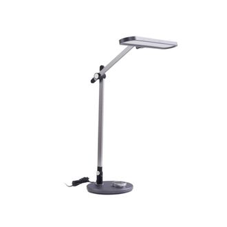 Lindby L&aacute;mpara de mesa led de aluminio gris