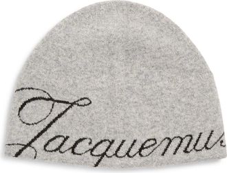 Jacquemus Le Bonnet Atelier Virgin Wool & Cashmere Beanie in Grey at Nordstrom
