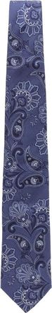 Etro Blue Cravatta Paisley Tie