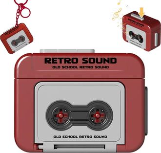 Generic Retro Recorder Keychain, Creative Mini Tape Recorder Keychain, Cassette Player for Music Playback, Portable Keychain Pendant Decorative Tape Player, K