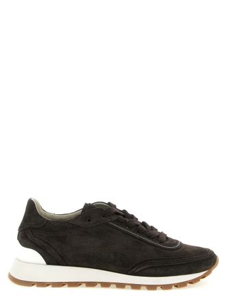 Brunello Cucinelli Brown Calfskin Womens Sneakers