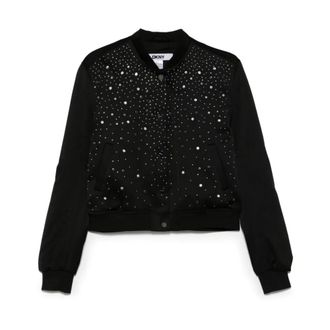 DKNY Studded Bomberjack in Zwart - Dames - Bomber jackets - Zwart - S - Polyester - Jassen