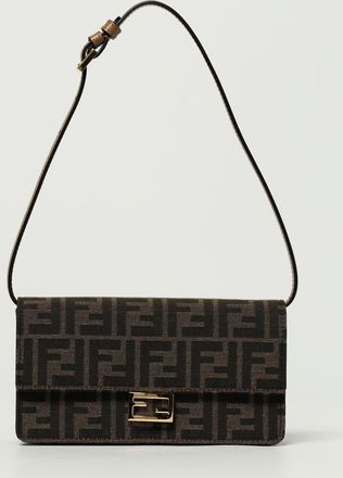 Fendi Portafoglio Baguette Fendi in misto cotone con monogram FF embossed